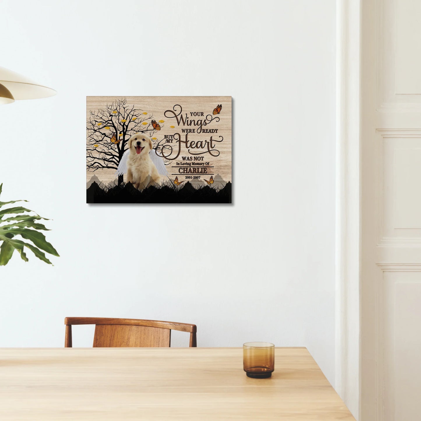 Pet Memorial Canvas – In Loving Memory of Dog Loss Gift