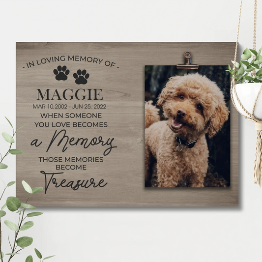 Pet Loss Canvas – Personalized In Loving Memory Dog Photo Gift