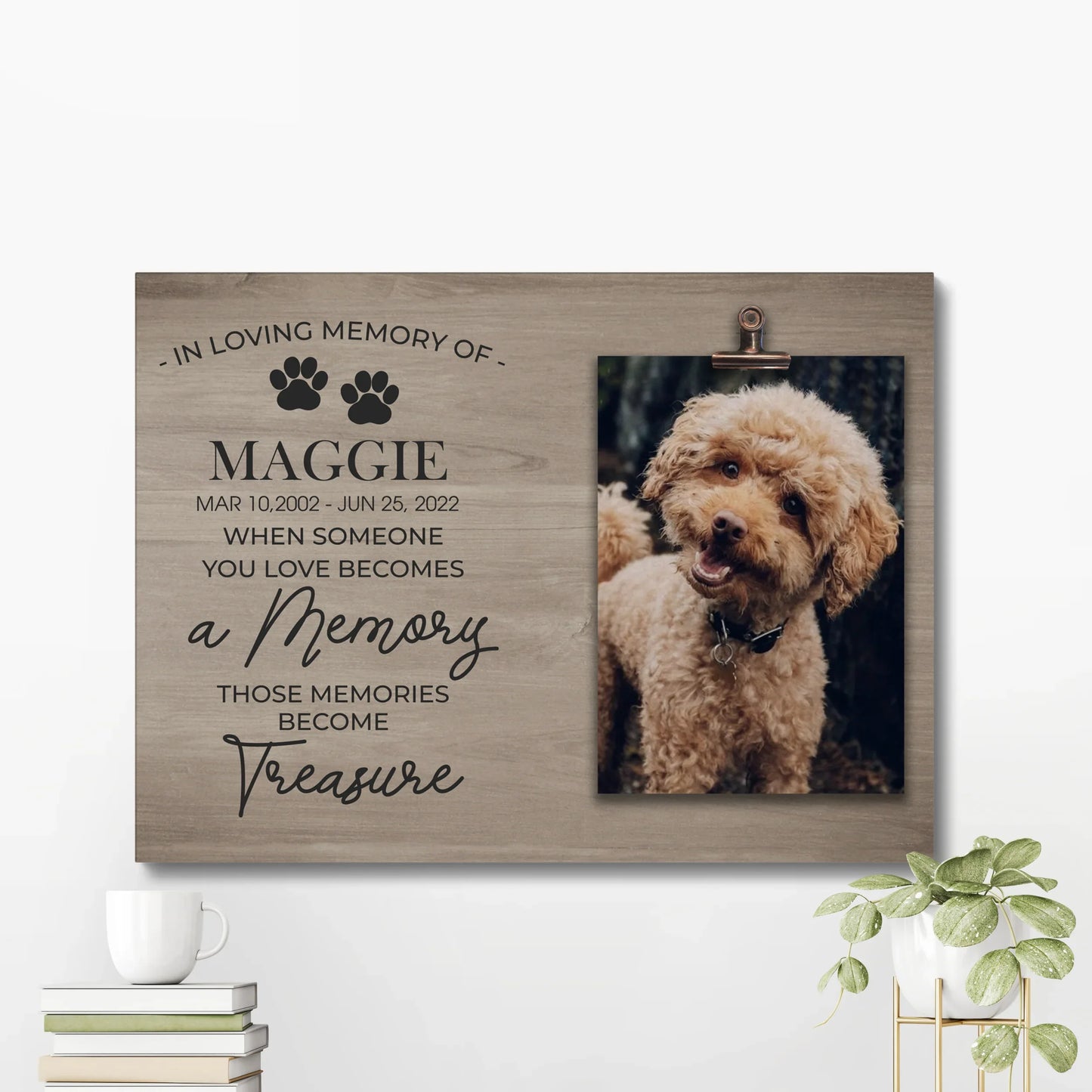 Pet Loss Canvas – Personalized In Loving Memory Dog Photo Gift