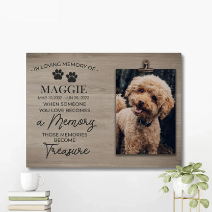 Pet Loss Canvas – Personalized In Loving Memory Dog Photo Gift