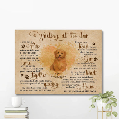 Personalized Pet Memorial Gift – Waiting at the Door Canvas