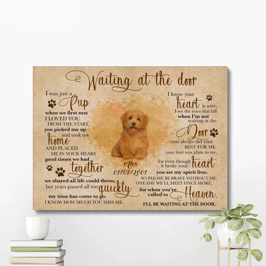 Personalized Pet Memorial Gift – Waiting at the Door Canvas