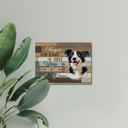 Angels Don’t Always Have Wings Canvas - Custom Pet Memorial Gifts