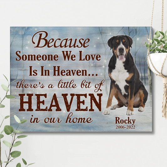 Pet Memorial Canvas – Gift for Dog Loss with Custom Photo