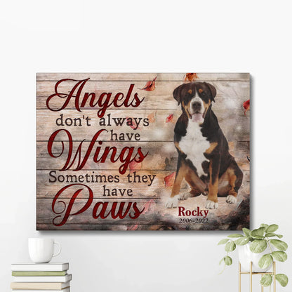 Gift for Dog Loss – Personalized Pet Memorial Canvas for Dog Lovers