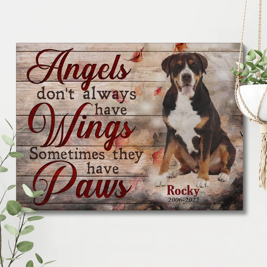 Gift for Dog Loss – Personalized Pet Memorial Canvas for Dog Lovers