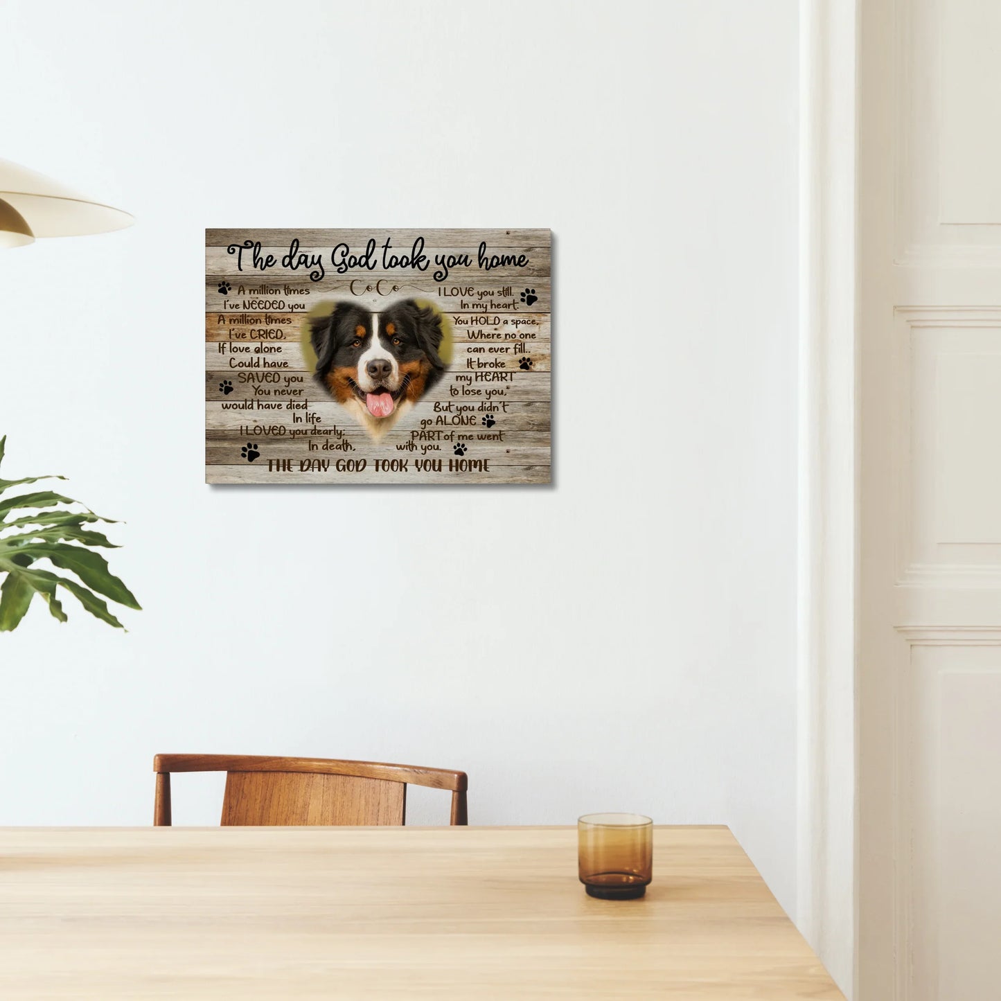 Pet Memorial Canvas – Custom Dog Loss Gift, The Day God Took You Home
