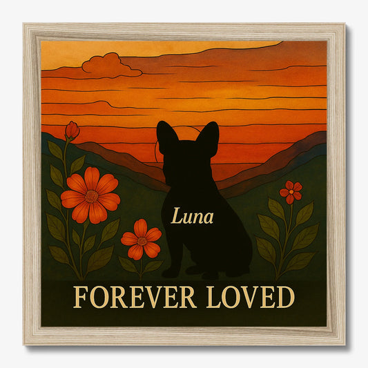 Personalized Dog Memorial Sunset Art