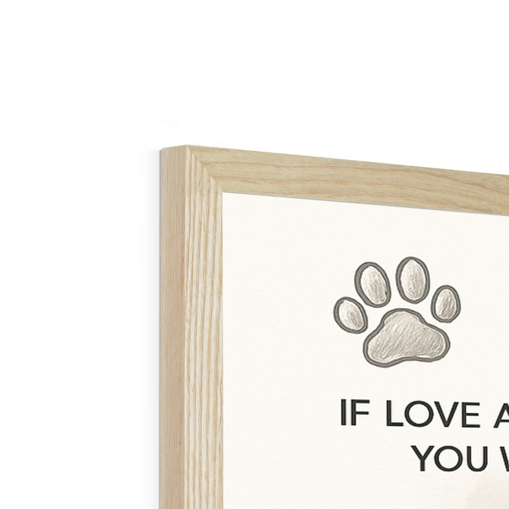Custom Watercolor Pet Portrait – Memorial Wall Art with Quote