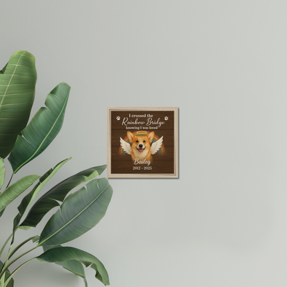 Rainbow Bridge Dog Memorial Gift – Personalized Pet Loss Wall Art