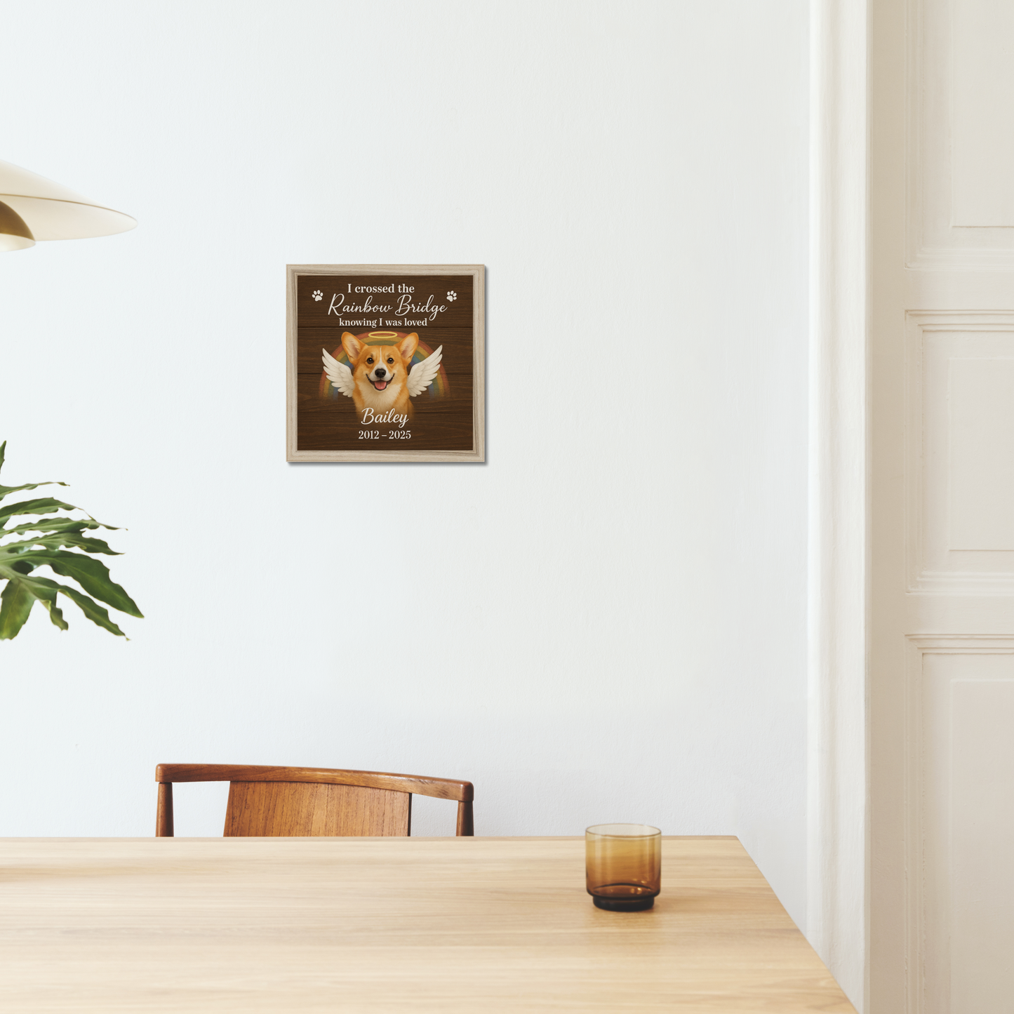 Rainbow Bridge Dog Memorial Gift – Personalized Pet Loss Wall Art