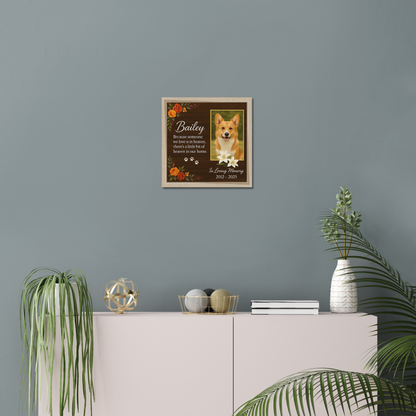 Pet Memorial Wall Art – Custom Photo & Name, In Loving Memory Gift