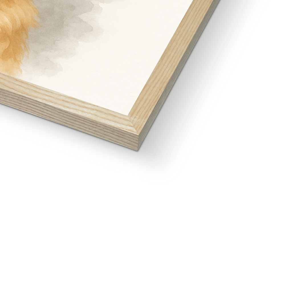 Custom Watercolor Pet Portrait – Memorial Wall Art with Quote