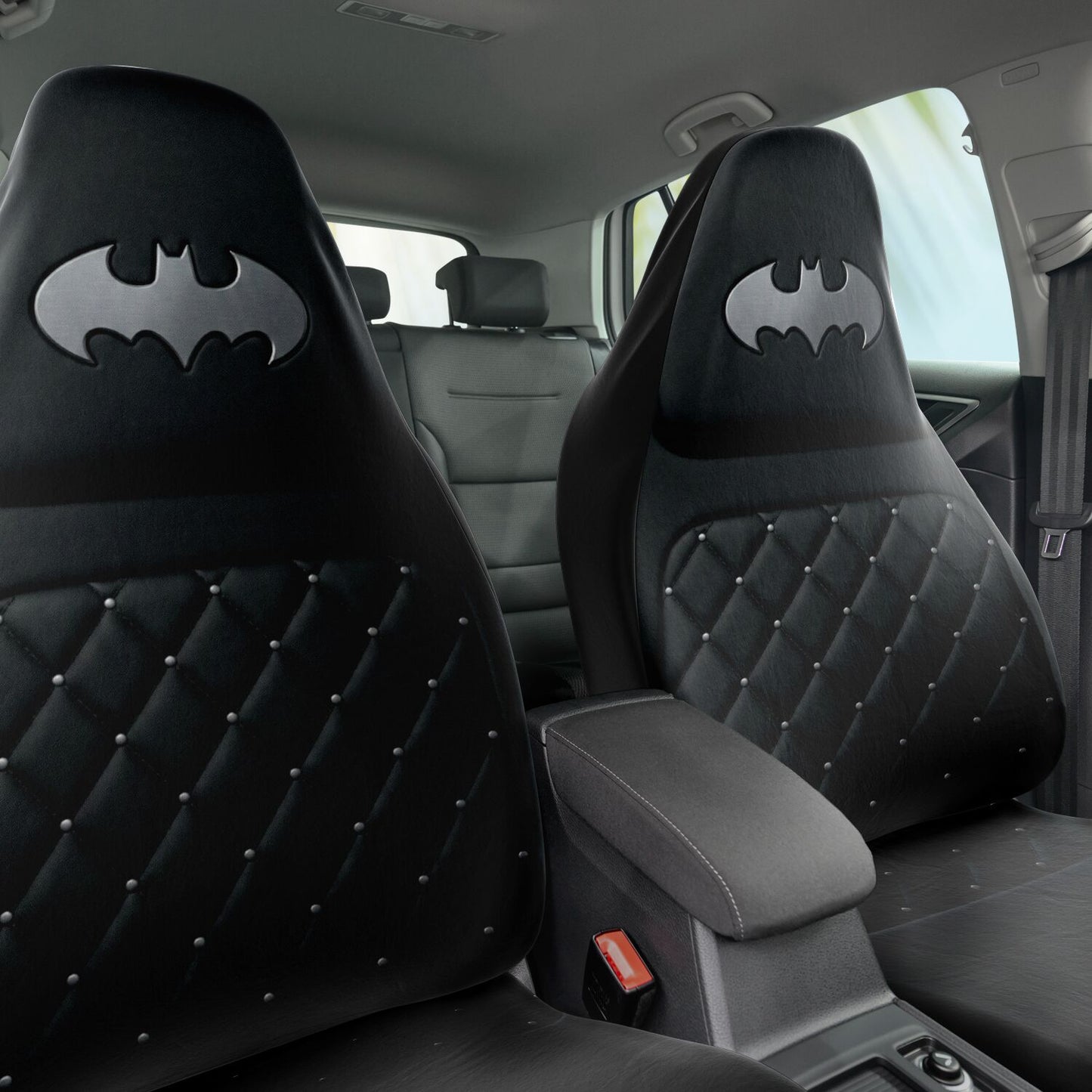Batman Car Seat Covers – Black Superhero Car Decor