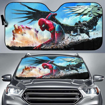 Spider man iron man car sun shades 918b Universal Fit