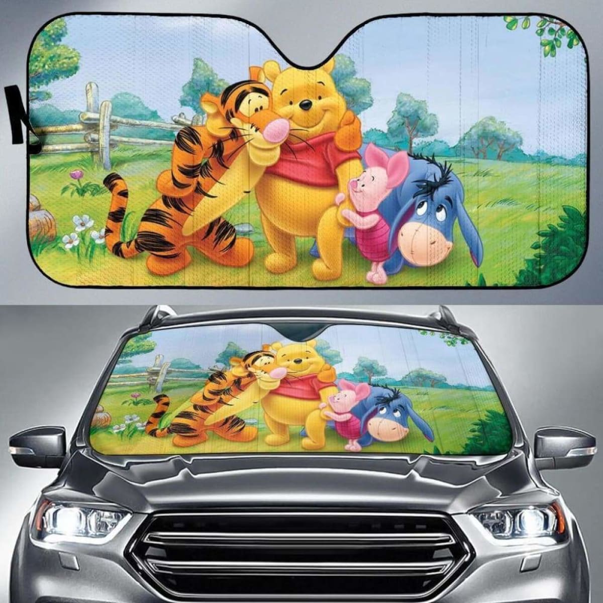 Winne The Pooh Car Auto Sun Shades Universal Fit 051312