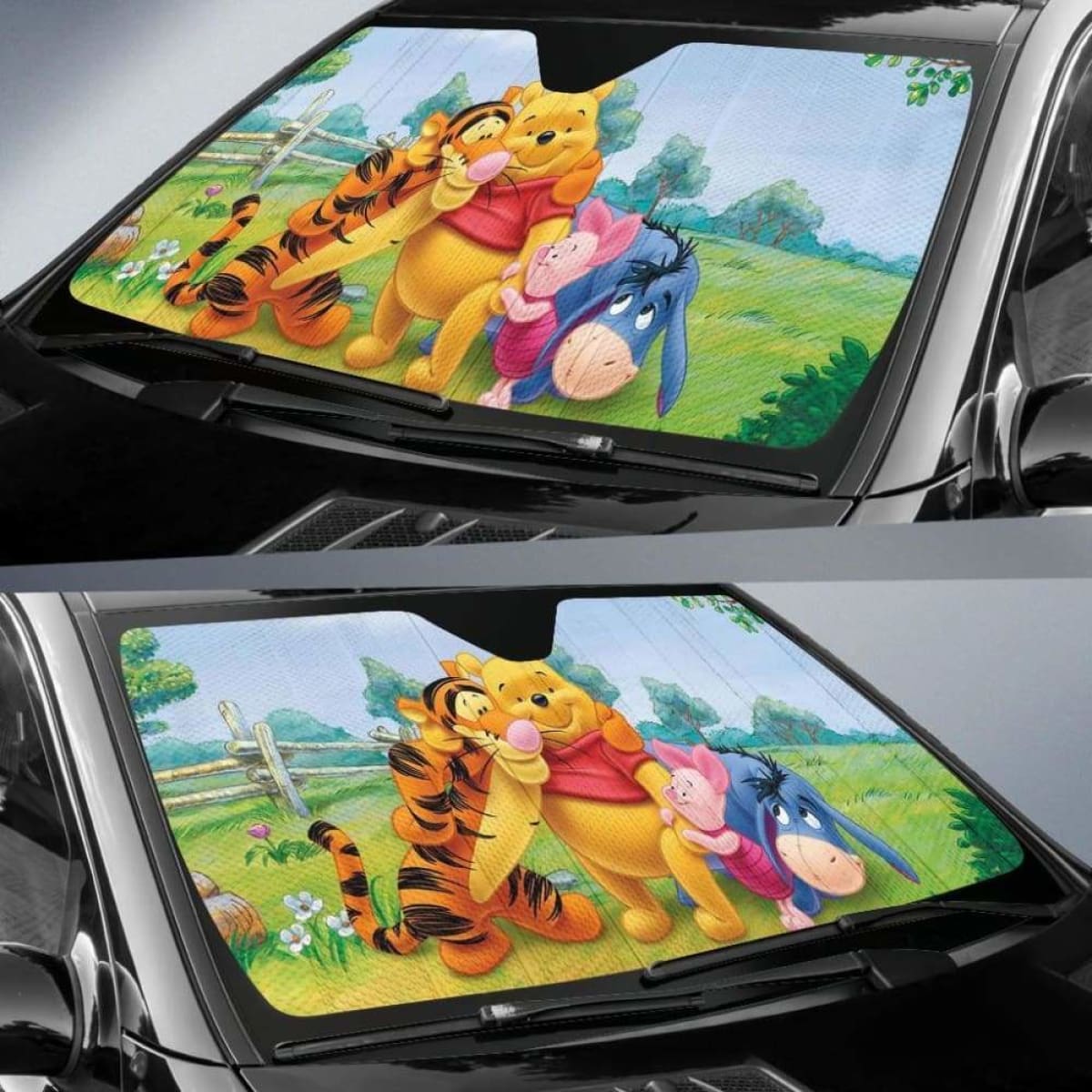 Winne The Pooh Car Auto Sun Shades Universal Fit 051312