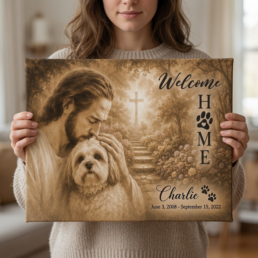 Gifts for Someone Who Lost Their Dog — Personalized Photo Canvas - Image 4