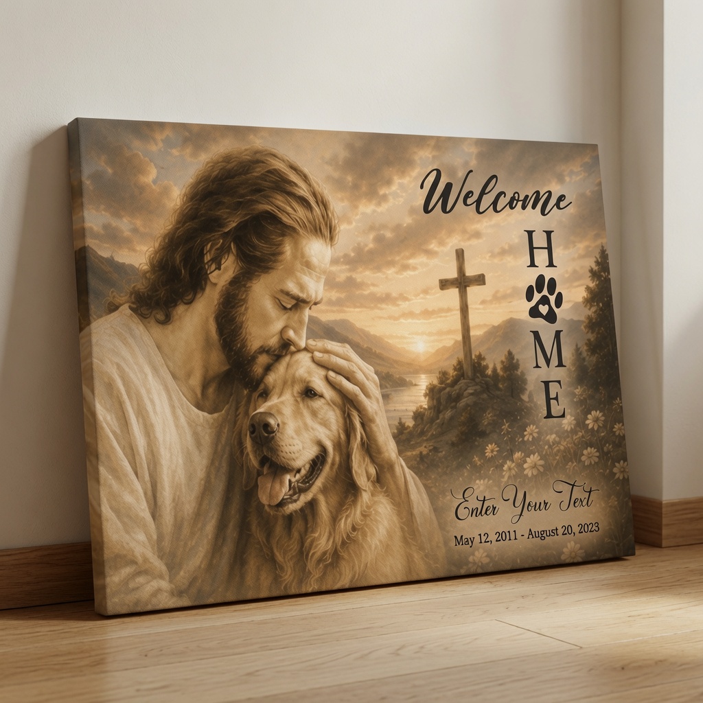 Personalized Dog Memorial Canvas