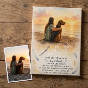 Personalized Dog Memorial Gift Photo featuring the Don't Cry For Me poem by PersonalizedFury.